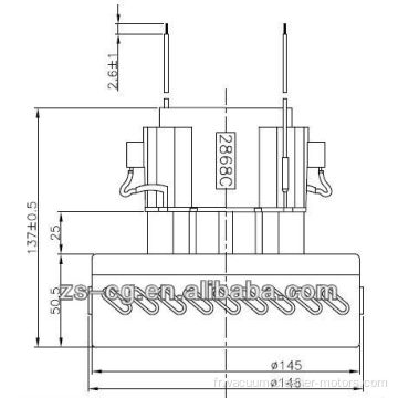 moteur sec/humide pour aspirateur